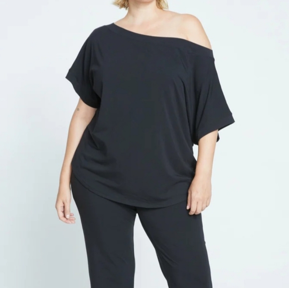 Universal standard size XS dolce black short sleeve Off Shoulder Regular 10 12 L - Picture 1 of 6